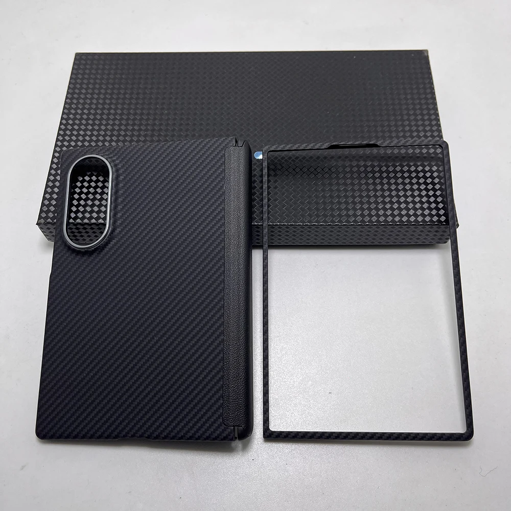 Echte Carbonhülle für Samsung Galaxy Z Fold 8, breite Abdeckung, dünner Linsenschutz, Aramidfaser für Magsafe magnetische breite Carbonhülle