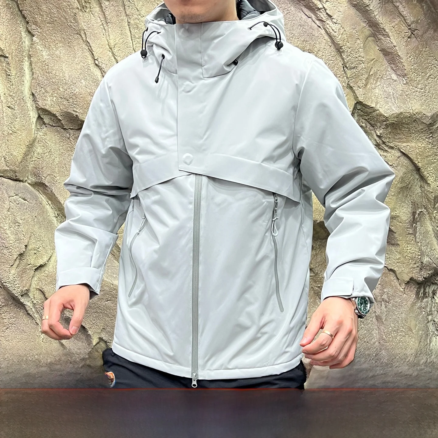 

Thiened aphene, хлопковое джинто с капюшоном для мужчин, уличное осенне-зимнее легкое функциональное пальто, подходит для молодежного тренда