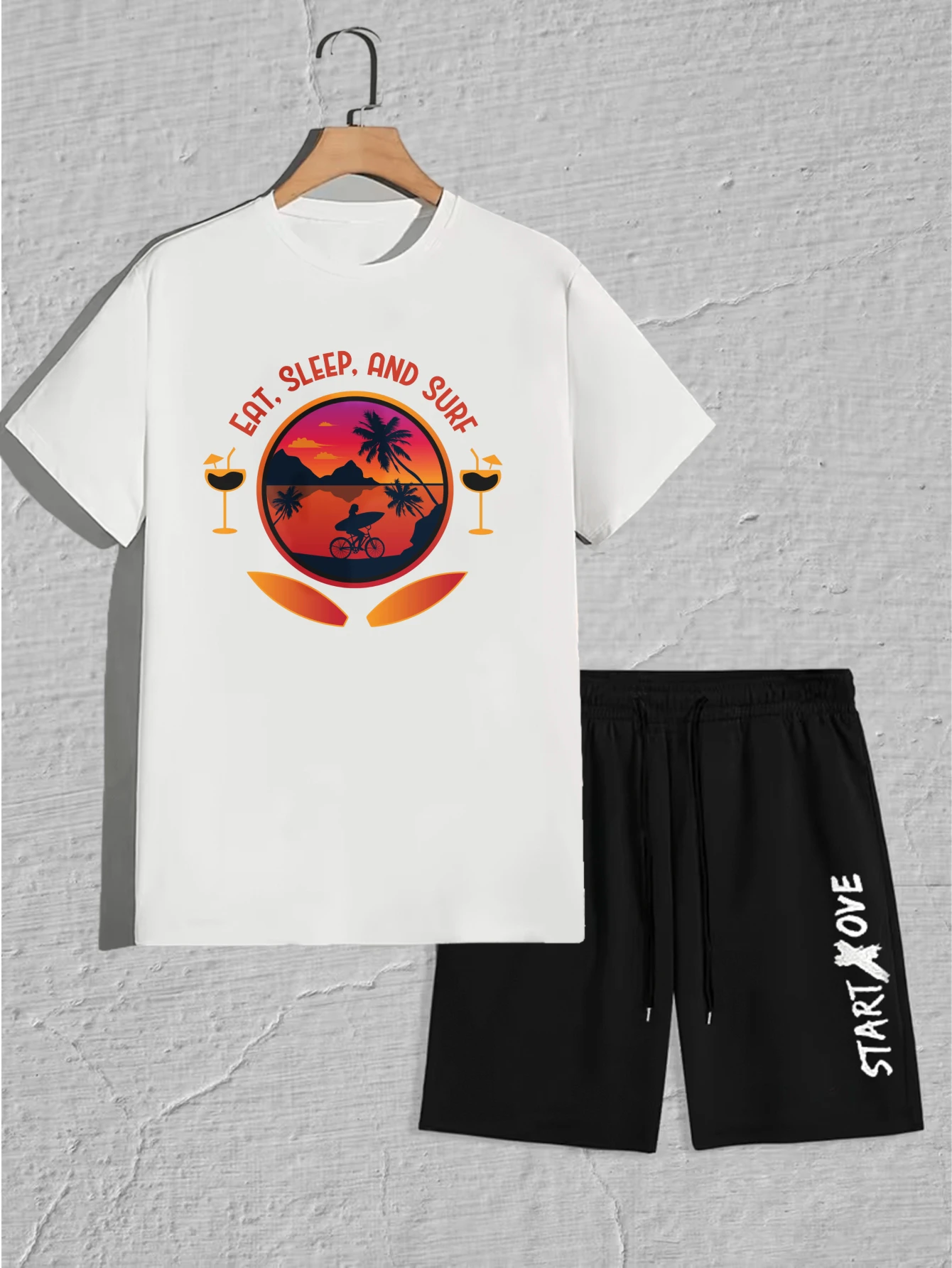 

Мужской комплект, летняя мужская одежда 2025 года, футбольные дышащие мужские костюмы, комплект одежды с графическим рисунком, капельная одежда, мужские часы с принтом