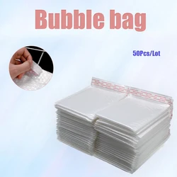 Lot d'Enveloppes en Mousse Blanche, Différentes Spécifications, Sac d'Expédition Rembourré avec Bulles, Offre Spéciale, 50 Pièces