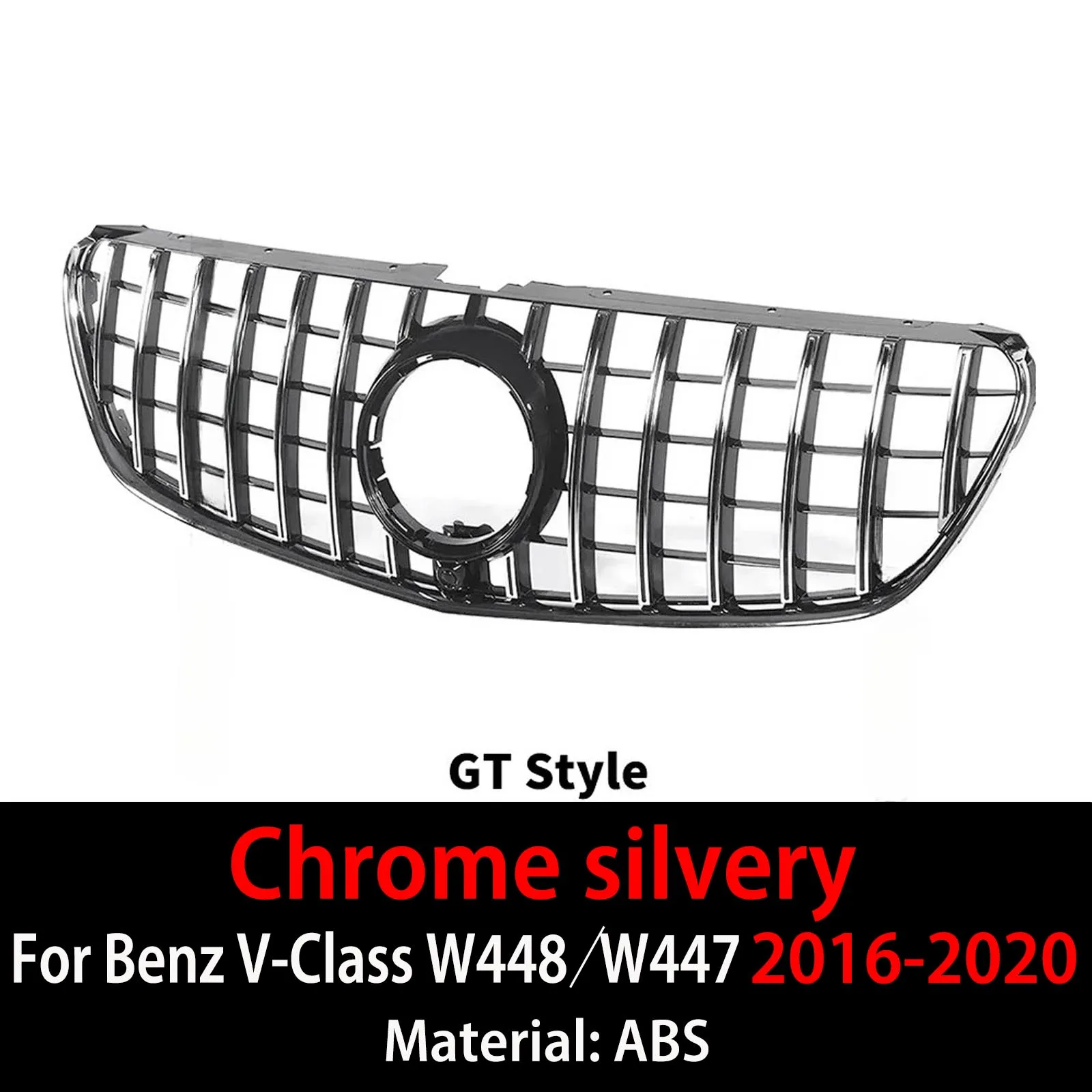 Voor Mercedes Benz V Klasse Vito W448 W447 2015-2023 Midden Mesh Tuning Sport GT Diamant Stijl Voorinlaat Grille radiator Grill