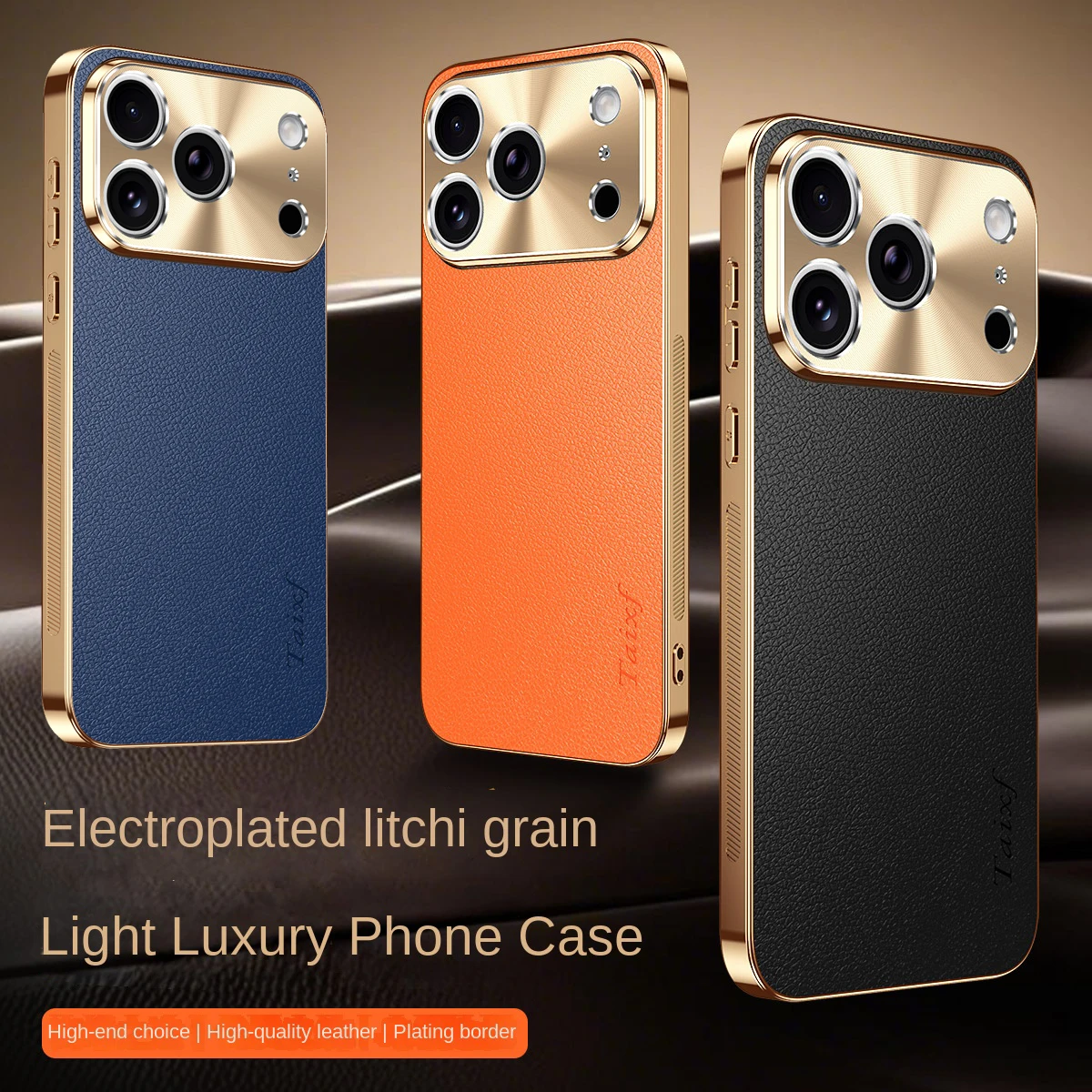 

Роскошный веганский кожаный чехол для телефона Apple iPhone 17 Pro Max, защита объектива, рамка из сплава, противоударный чехол для iPhone Air