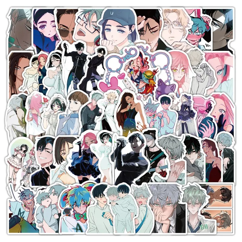 53pcs ALIEN STAGE Stickers Anime Waterproof Graffiti Decals Phone Laptop Luggage Bottle Skateboard Decoration DIY Sticker Toys