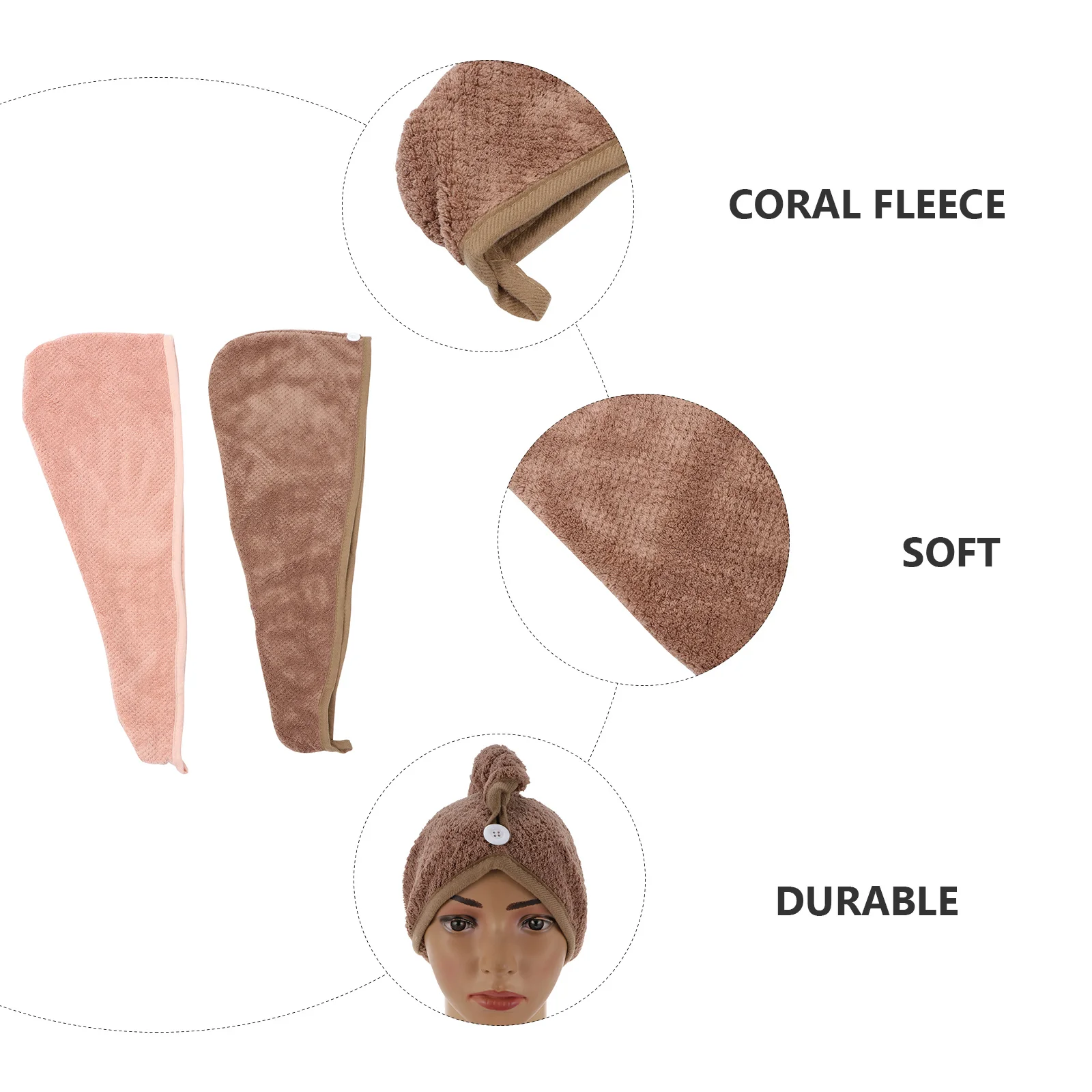 2 قطعة قبعات الشعر سريعة الجفاف ستوكات المناشف لينة ماصة الشعر التفاف المناشف للحمام الوجه دش قبعات تجفيف رئيس منشفة