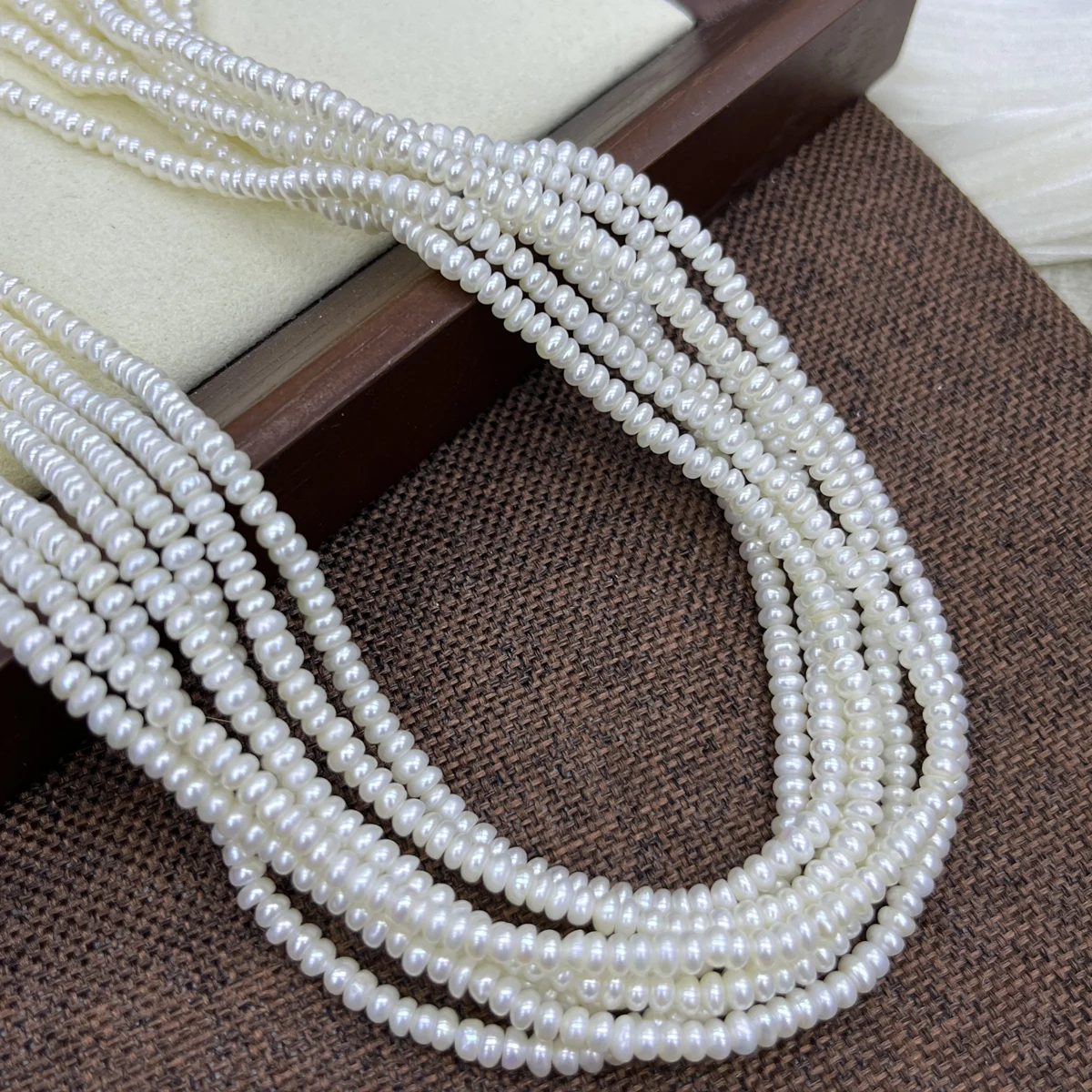 

AAA 3-3.5mm High-Quality Natural Pearl Bread-Shaped Semi-Finished Beads for Jewelry Making DIY Necklace Bracelet Accessories