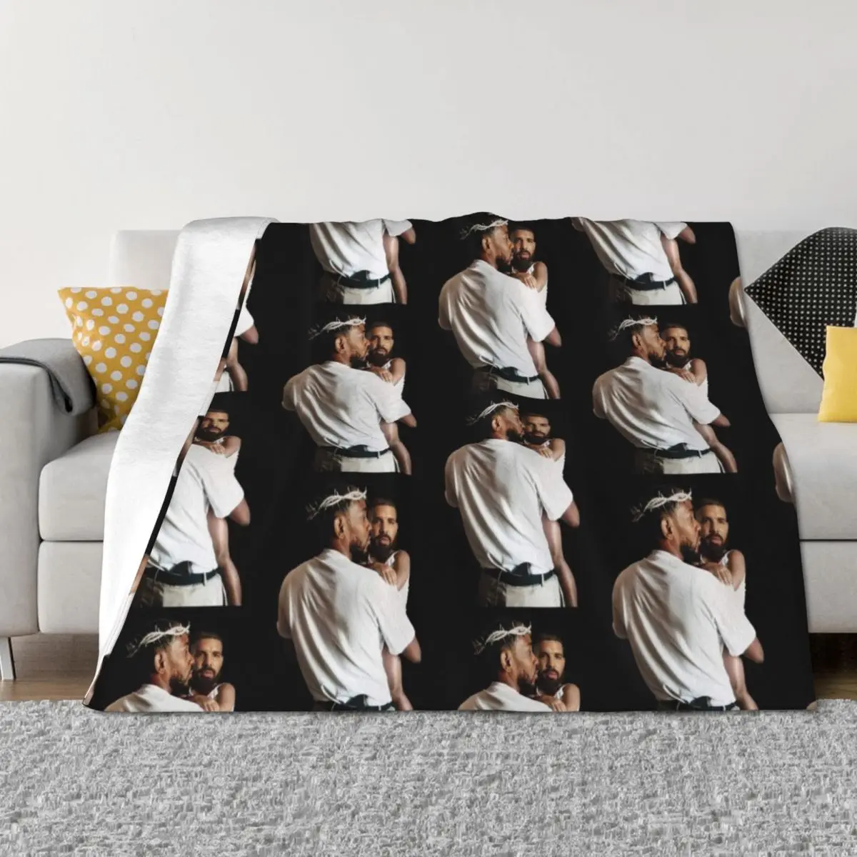 

Kendrick Lamar Holding Baby Drake Throw Blanket Decorative Sofa for babies Flannel Fabric For Sofa Thin Blankets