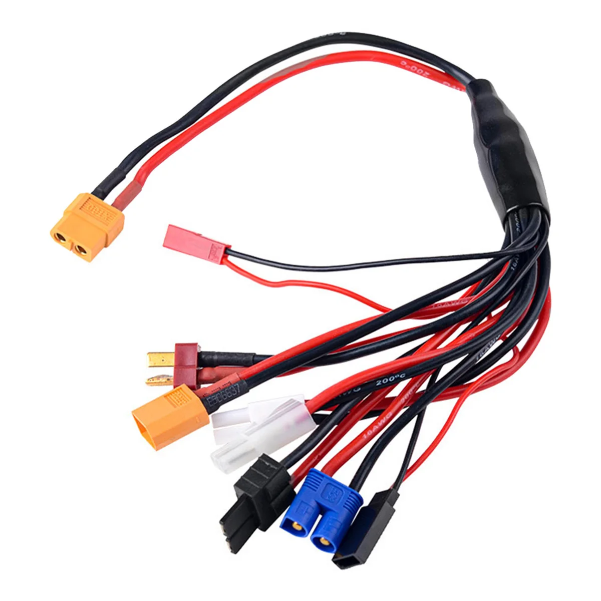 Eight in One RC Lipo Battery Charger Splitter Cable Adapter Connector XT60 Plug to JST T Plug XT60 EC3 Futabas