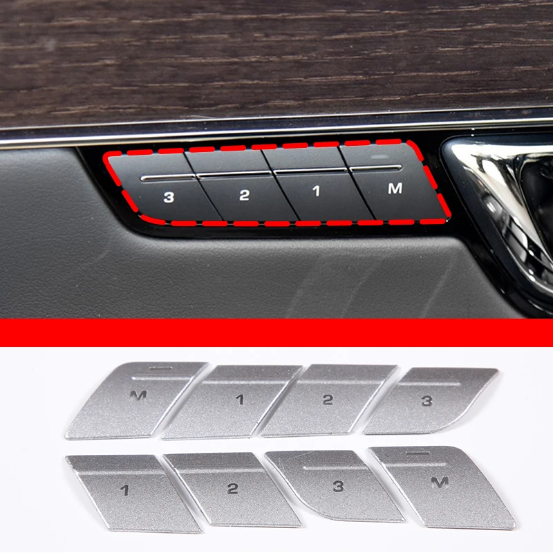 

Stainless Steel Car Seat Adjustment Memory Button Switch Sticker Decoration Trim For Jaguar XJ 2010-2019 Accessories Interior