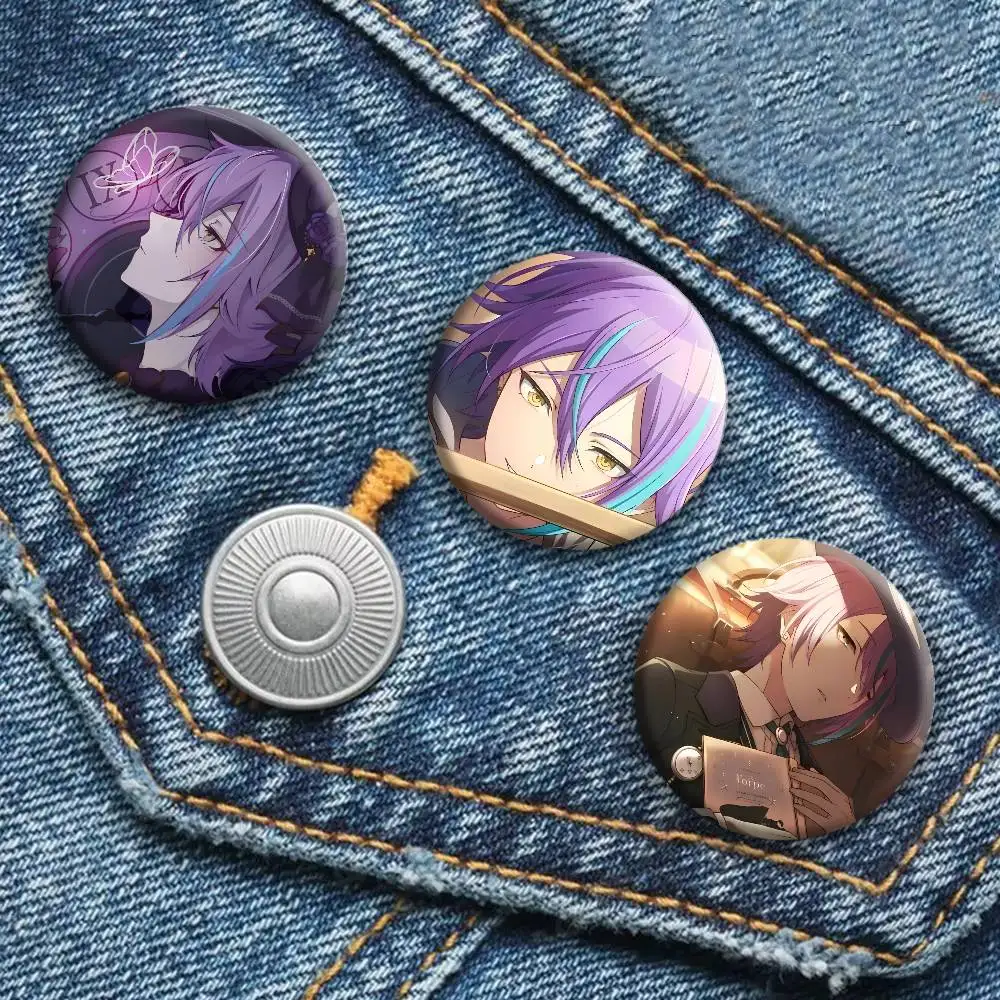 Anime Cartoon Game P-Project Sekai Kamishiro Rui Badges Ronde Cartoon Broche Kleding Rugzak Accessoires Reversnd Laserh