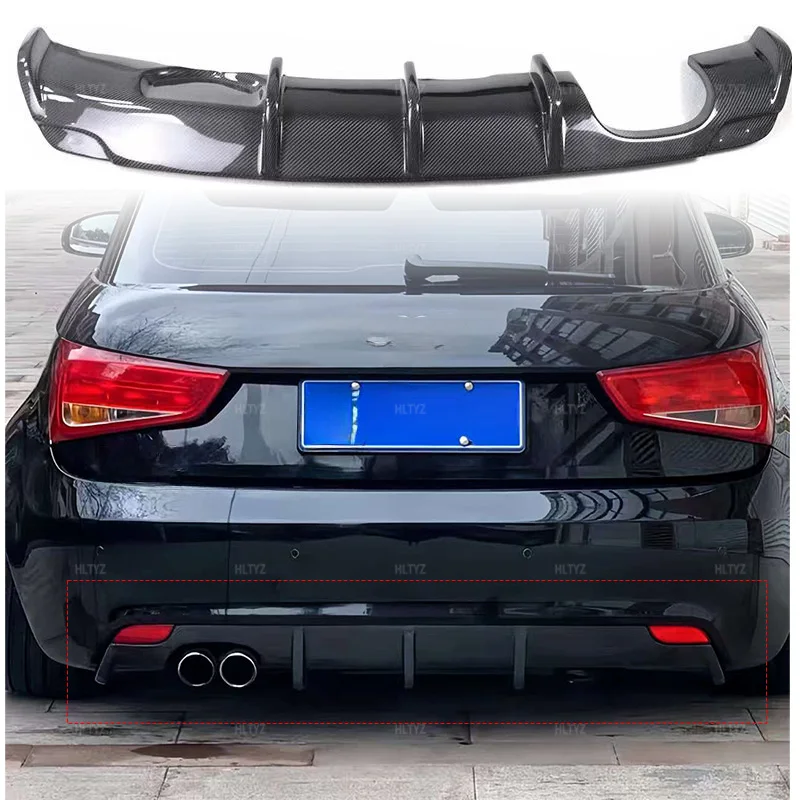 For 2009-2015 Audi A1 high-quality carbon fiber car rear bumper lip rear spoiler diffuser protective cover (only 2 doors) - view 5