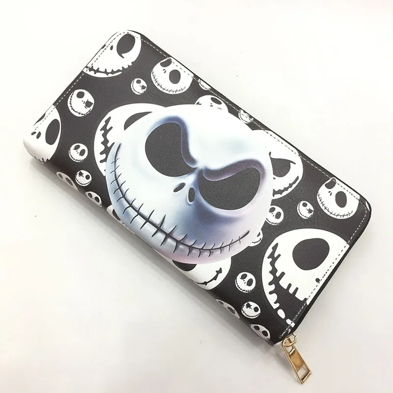 Disney The Nightmare Before Christmas Wallet Anime PU Long Coin Purse Jack Skellington Cosplay Card Holder ID Holder Phone Bag