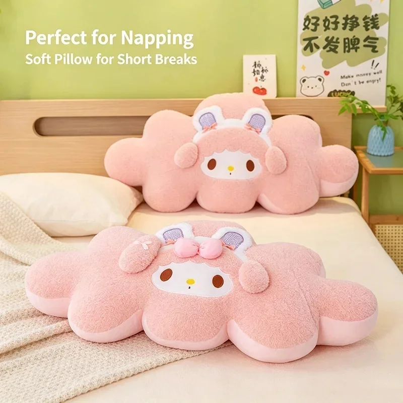Cute My Melody Cloud Plush Throw Pillow Kawaii Cartoon Cushion For Sofa Bed Head Reading Room Decor Gift