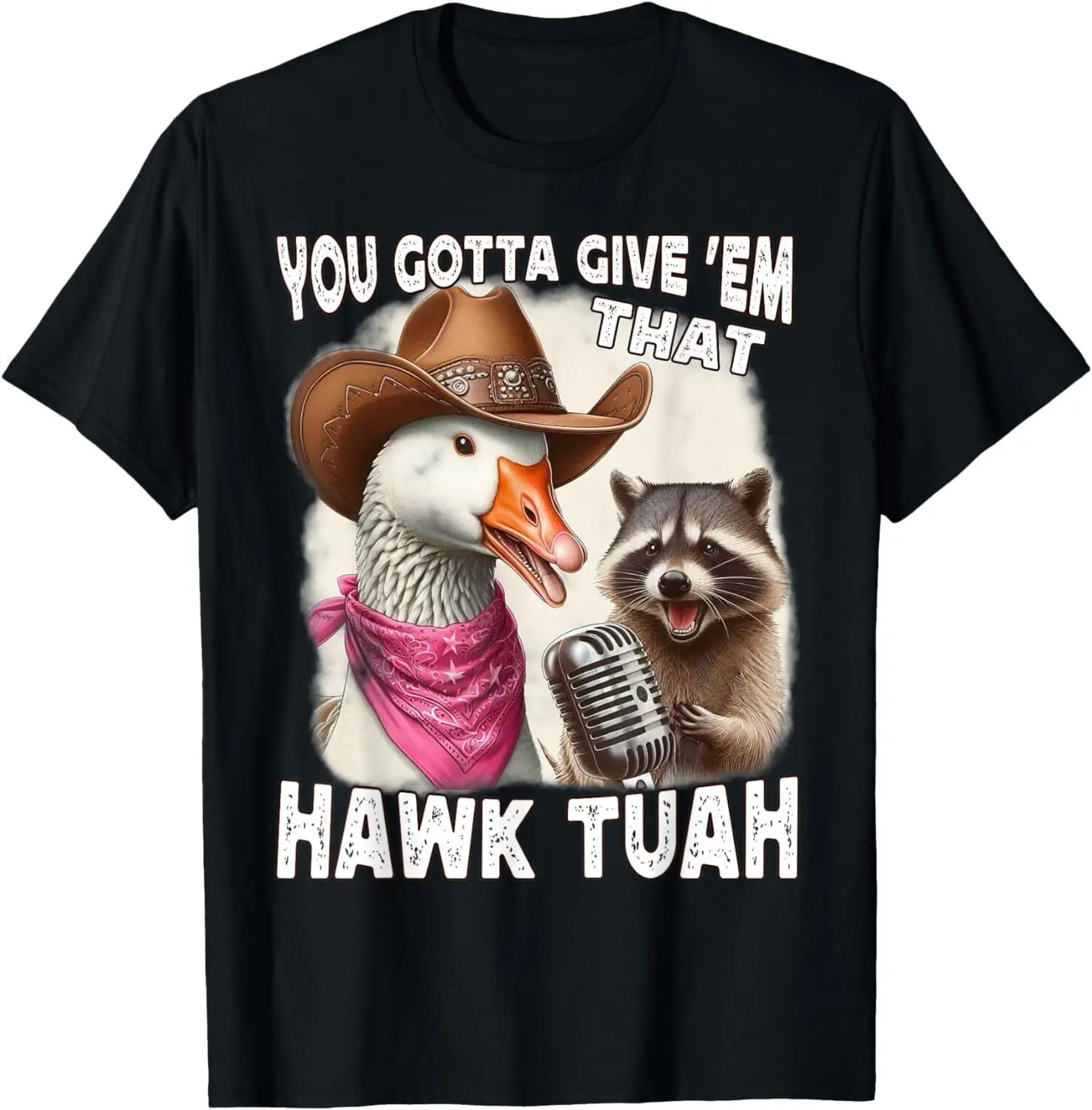 Hawk tuah funny viral humor meme video tee girl 24 goose tua T-Shirt