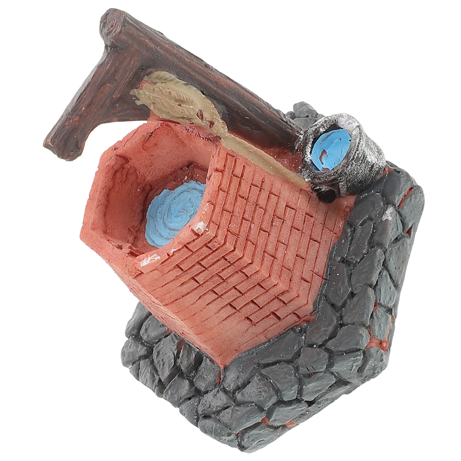 

Miniature Ancient Well Retro Hexagonal Resin Figurine Realistic Smooth Safe Micro L DIY nament Garden Accessories S stone
