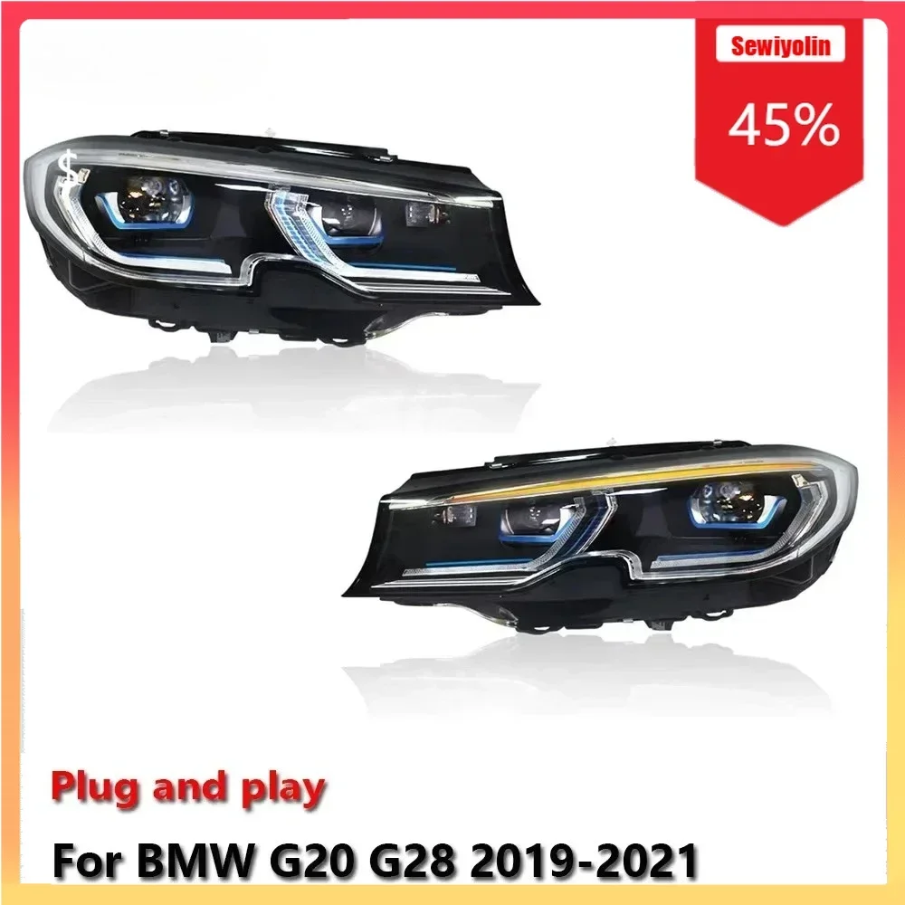 

Car LED Headlight Light Accesorios Para Auto For BMW G20 G28 2019-2021 Laser Auto Fog DRL Brake Turn Signal Lamp Plug and Play