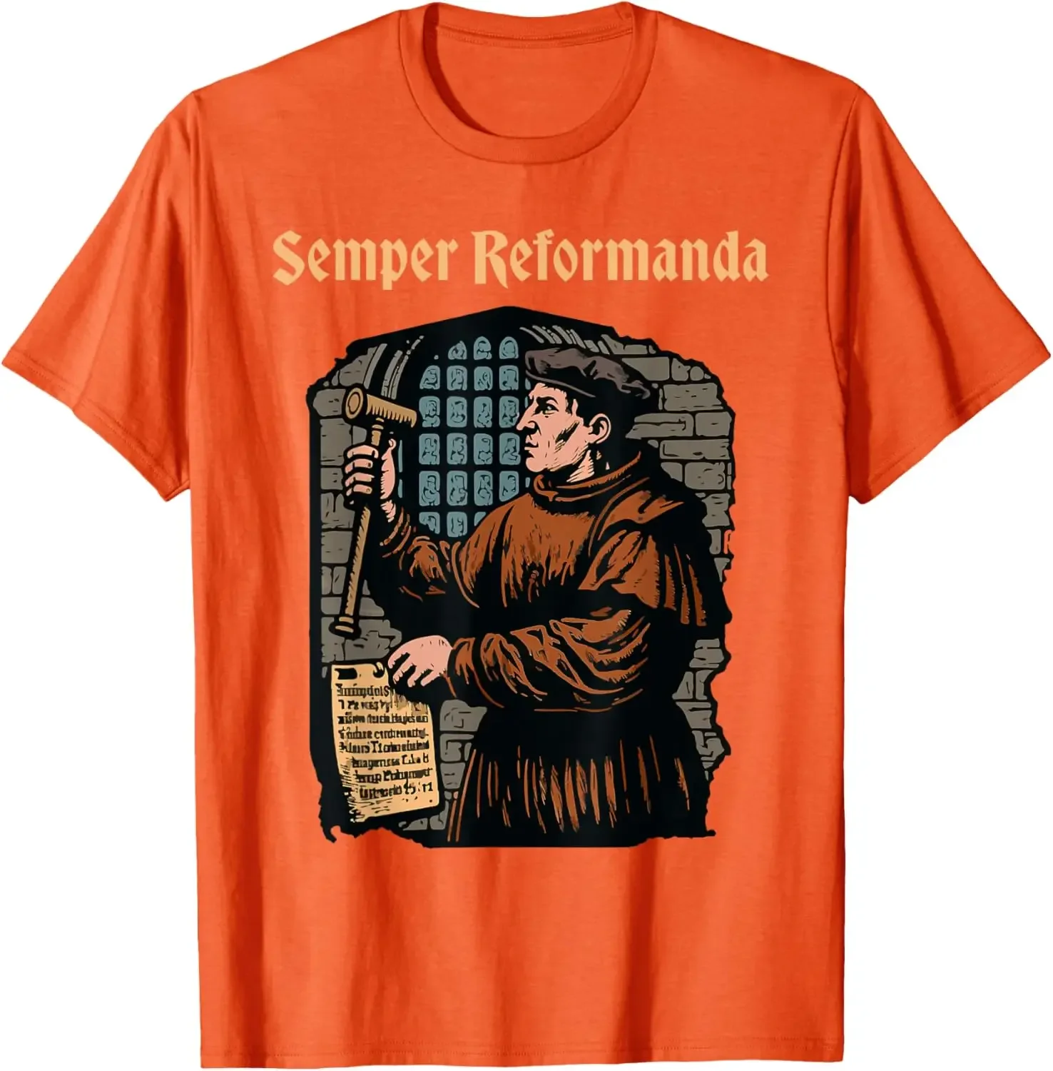 مارتن لوثر الإصلاح سيمبر إصلاحماندا كريستيان تي شيرت القطن ريترو ستريت أزياء الرجال القطن قميص قصير الأكمام تصميم