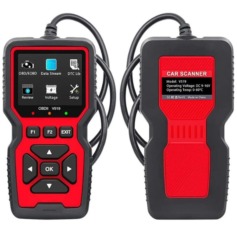 

V519 Multi-Language OBD2 Scanner ELM327 Car Diagnostic Tool Code Reader Card Automotive Troubleshooting Device