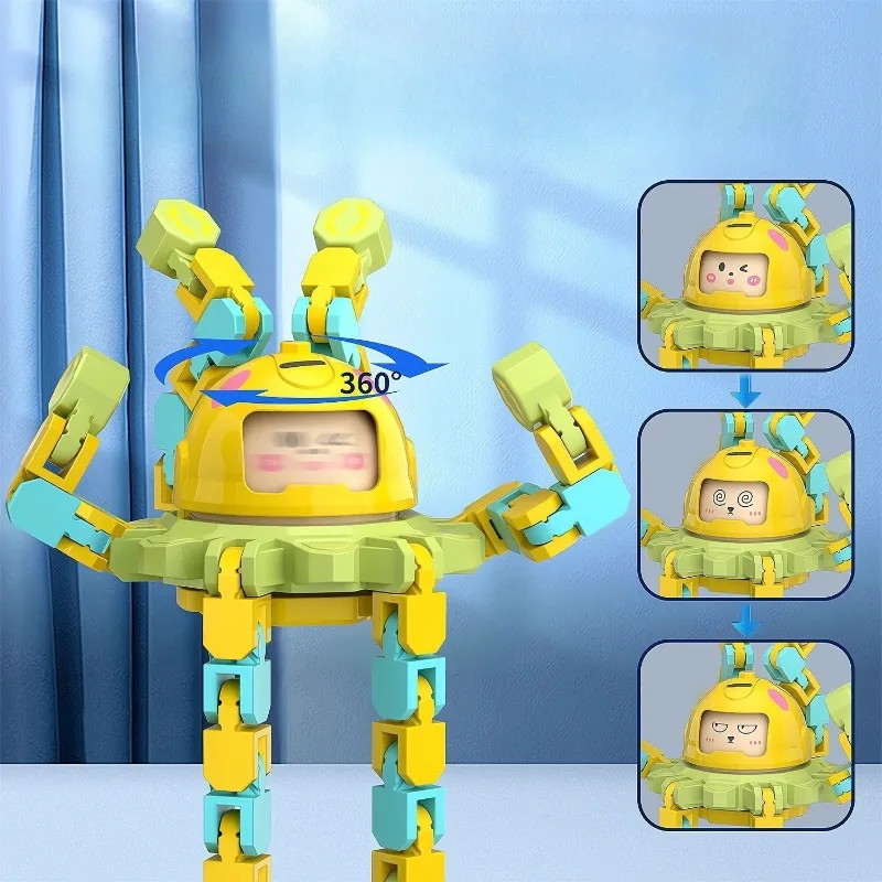 Emoji – Fidget Spinner mécanique, jouet anti-Stress Transformable et Portable, Cool 360 °   Jouet de bureau rotatif pour les fans adultes et adolescents