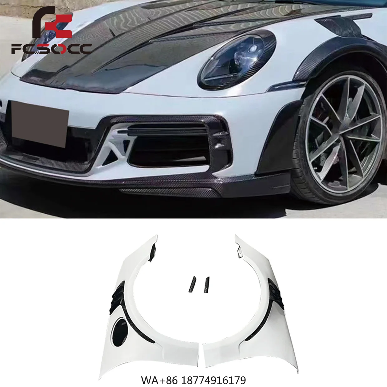 

Half Carbon Fiber Front Fender Vents for 991 987 718 Side Fenders Upade Auto Parts