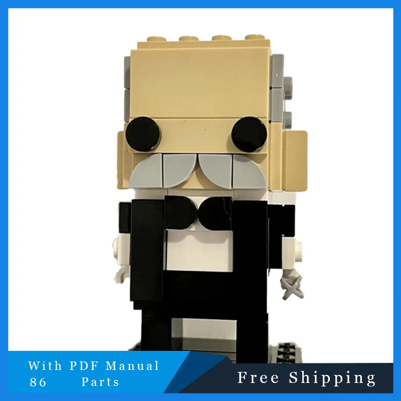 

86 детали, знаменитые киноперсонажи, модель Brickheadz MOC, строительные блоки, кирпичи, сделай сам, сборка, креативный набор игрушек, подарок на день рождения, Рождество