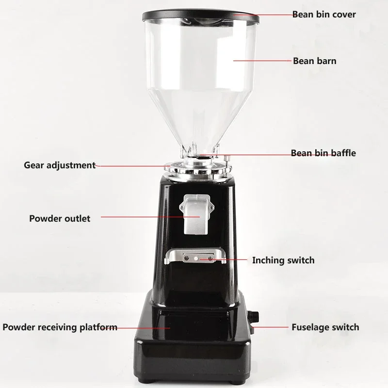 220V Point-action Italian Coffee Grinder Grinding Disc Semi-automatic Coffee Machine Special Grinder Fine Grinding Automatic