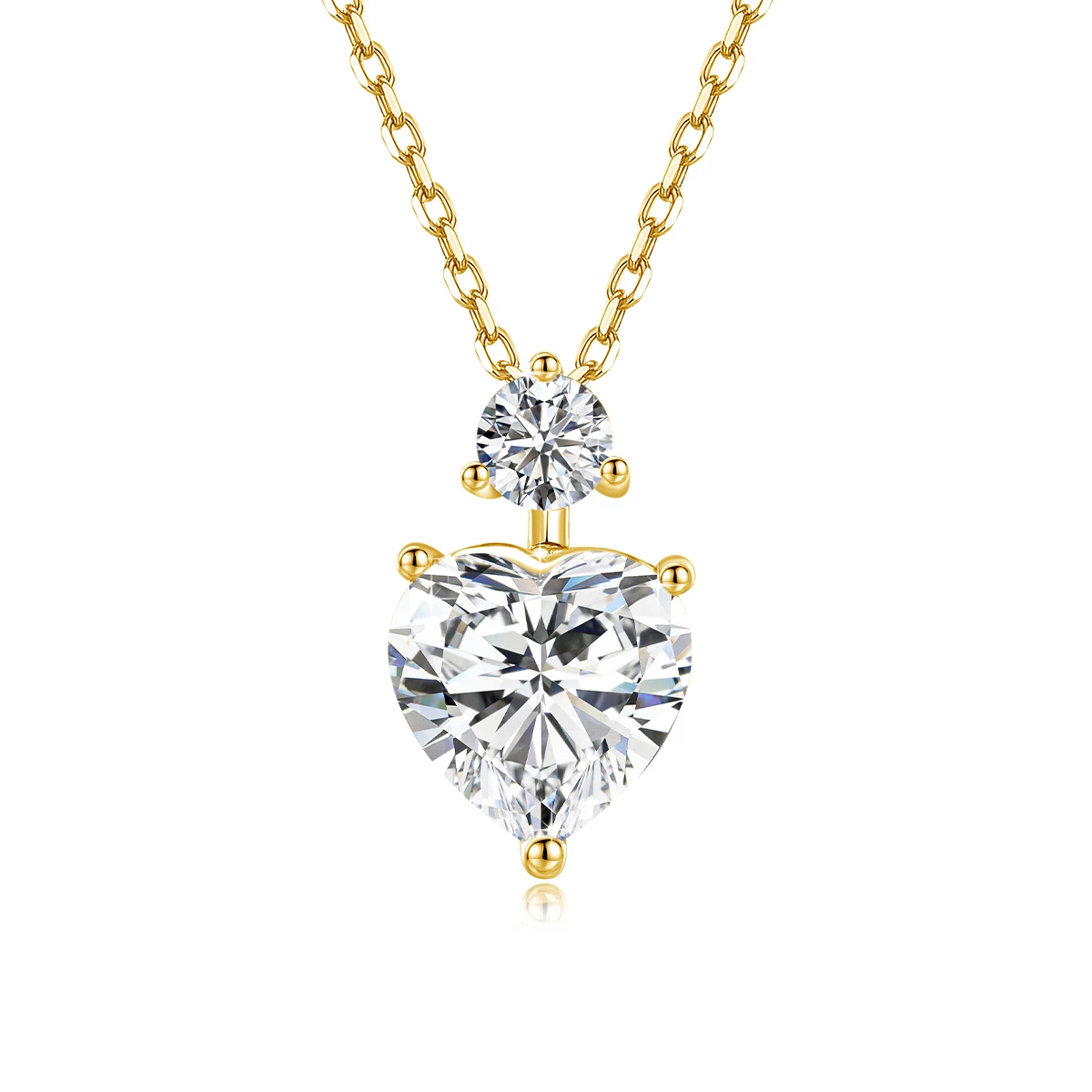 Sweet Heart 2ct Moissanite Pendant Necklace for Women 925 Silver High-quality Love Necklaces Engagement Wedding Jewelry