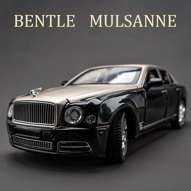 1:24 Mulsanne Alloy Luxy Car Model Diecasts & Toy Vehicles Metal Car Model Simulation Sound and Light Collection Childrens Gifts