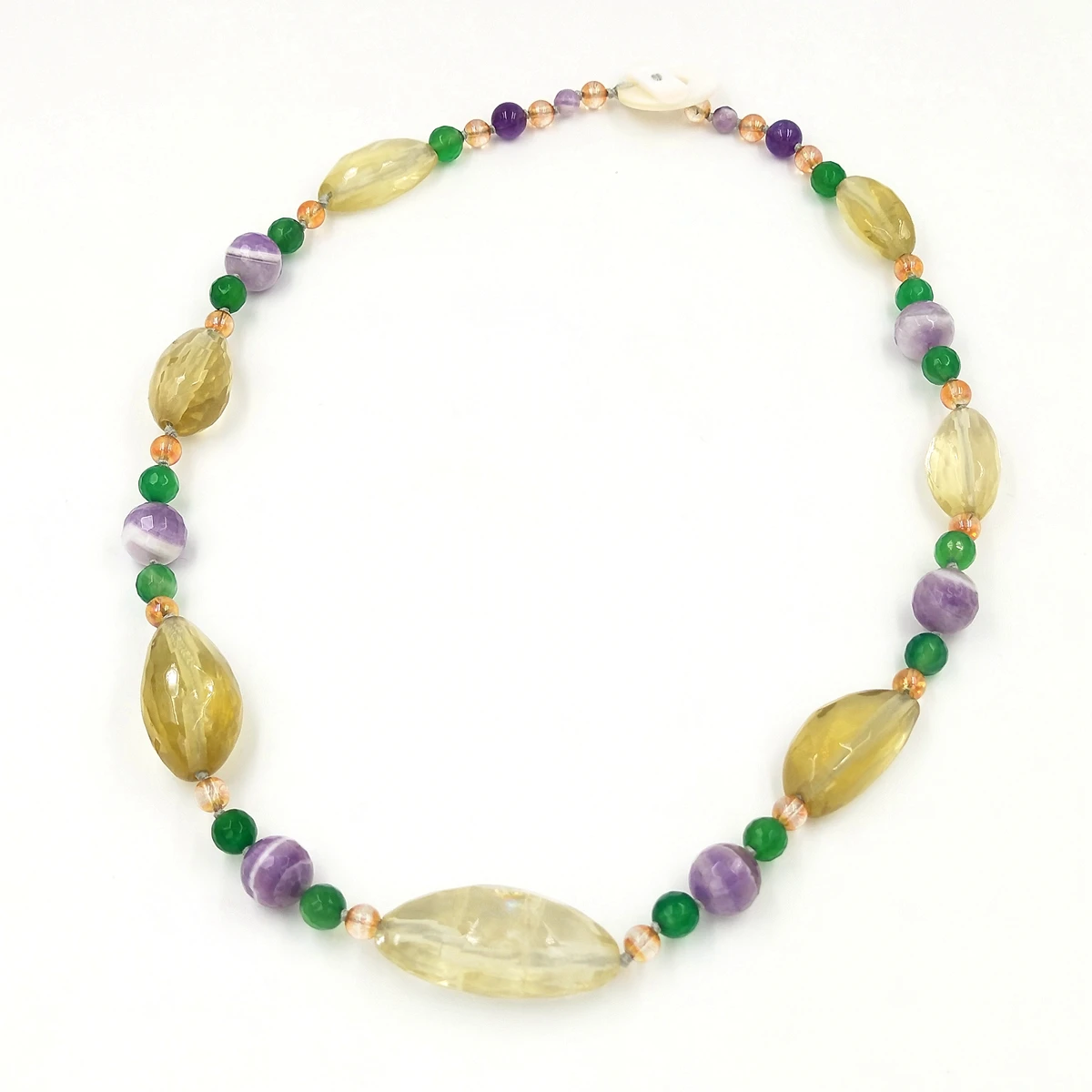 

Lii Ji Real Stone Yellow Color Women Necklace 59cm Lemon Quartzs Agates Amethysts Stock Sale Jewelry