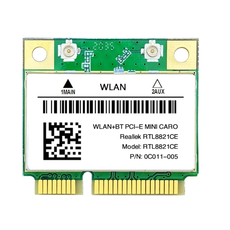 

RTL8821CE 1200Mbps 2.4G/5Ghz 802.11AC WiFi Card Mini PCIe RTL8821CE Bluetooth5.0 Support Laptop/PC Windows10