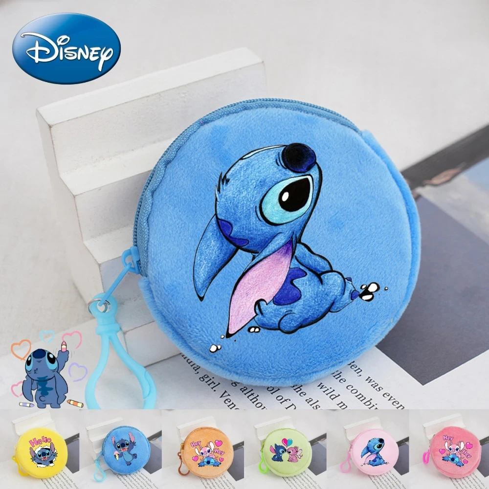 

Disney Stitch Coin Pouch Student Portable Dopamine Cartoon Anime Cute Girl Purse Headphone Storage Bag Backpack Pendant Kid Gift