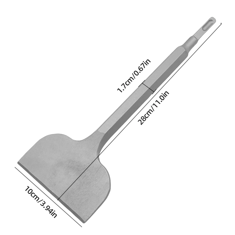 SDS Plus Chisel 75/100mm Wide Electric Hammer Drill Chisel Tool Cranked Tile Removal Chisel for Tiles Old Plaster Wall Concrete