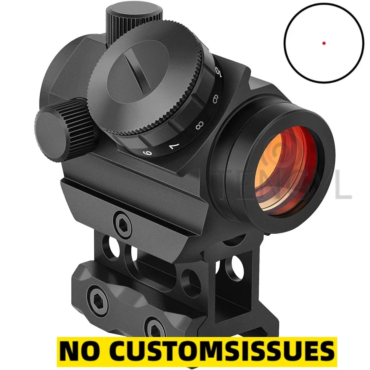 

2MOA Red Dot Sight 1x20mm Reflex Sight Waterproof & Shockproof & Fog-Proof Red Dot Scope with 1 inch Riser Mount