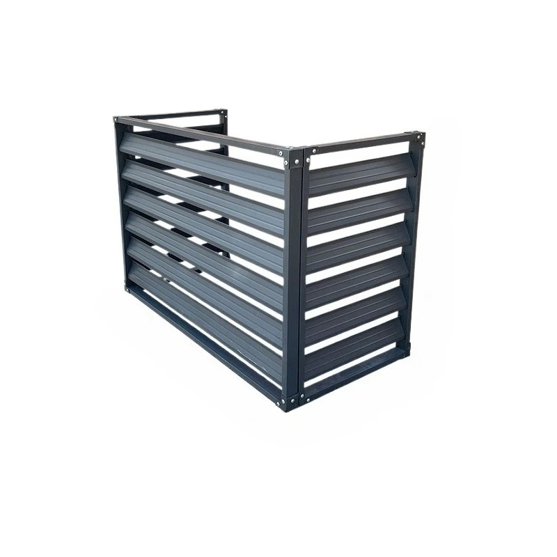 Aluminum Alloy AC Cover Outdoor Weatherproof Louver Ventilation Enclosure for Air Conditioner