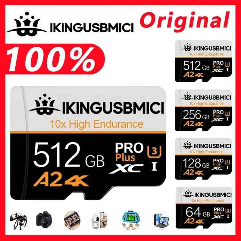 Original TF Cards SD Cards Micro SD Card Memory Card 64GB 128GB 256GB 4K V60 for Security Camera Driving Recorder GoPro