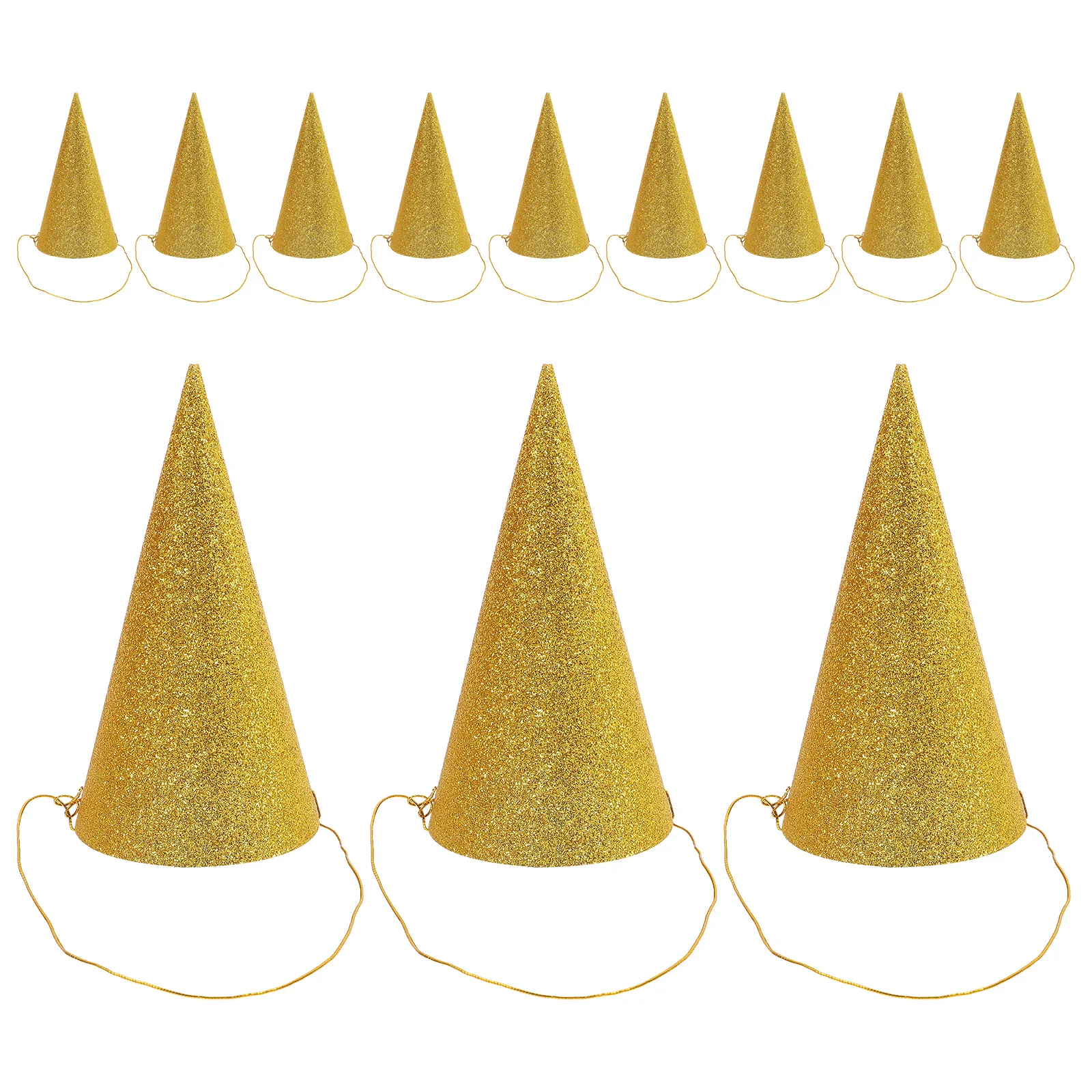 

12Pcs Birthday Crown Glitter Cone Party Hats for Kids Adults Mini Crown Hat Baby Shower Wedding Baby Crowning Birthday Hat