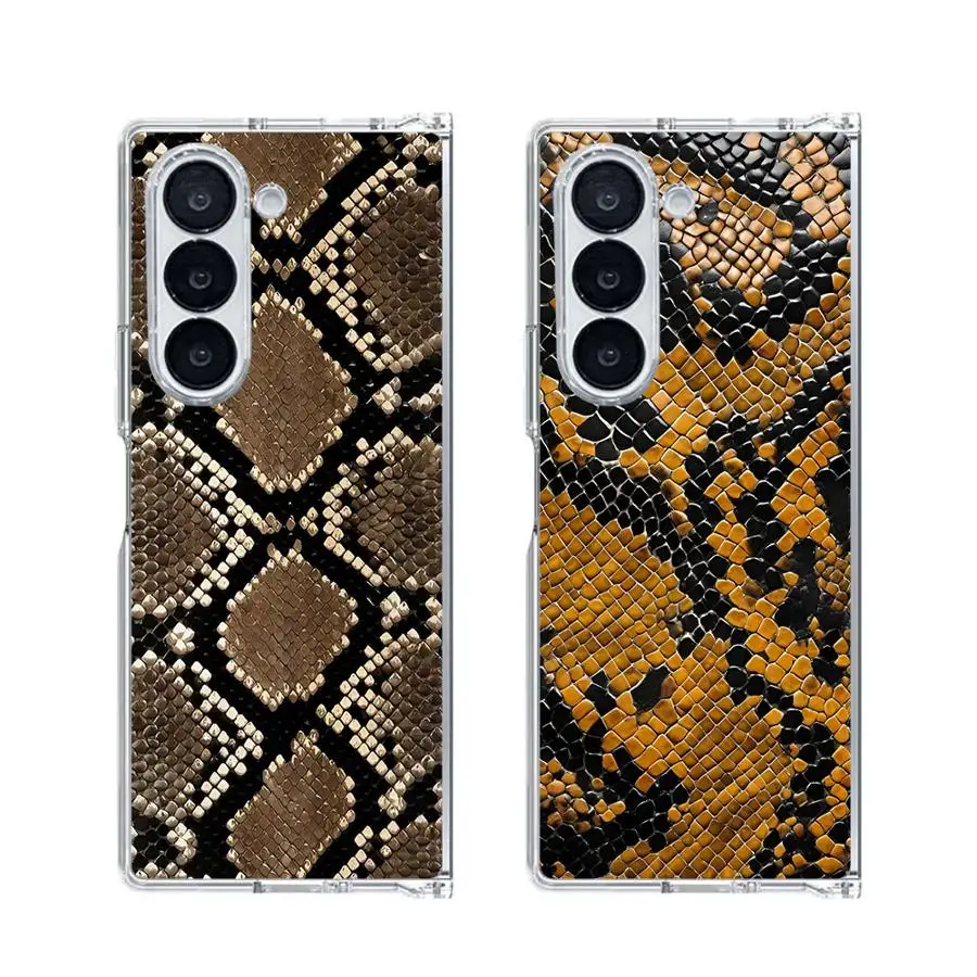 Hard Phone Cover Case for Samsung Galaxy ZFold7 ZFold3 ZFold5 ZFold6 ZFold4 Z Fold 7 6 5 4 3 Snake Pattern