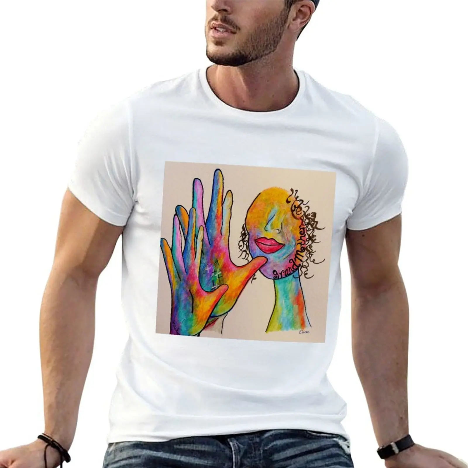 

American Sign Language GRANDMOTHER T-Shirt cotton t shirt pack t shirts for man pack white T-Shirt