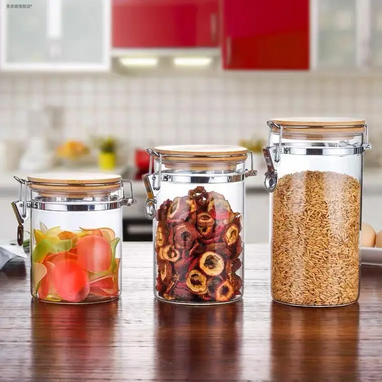 pot-de-conservation-en-verre-avec-clip-en-acier-inoxydable-recipient-hermetique-pour-aliments-de-cuisine-boite-de-rangement-pour-cereales-verre-transparent-decoration-pour-la-maison