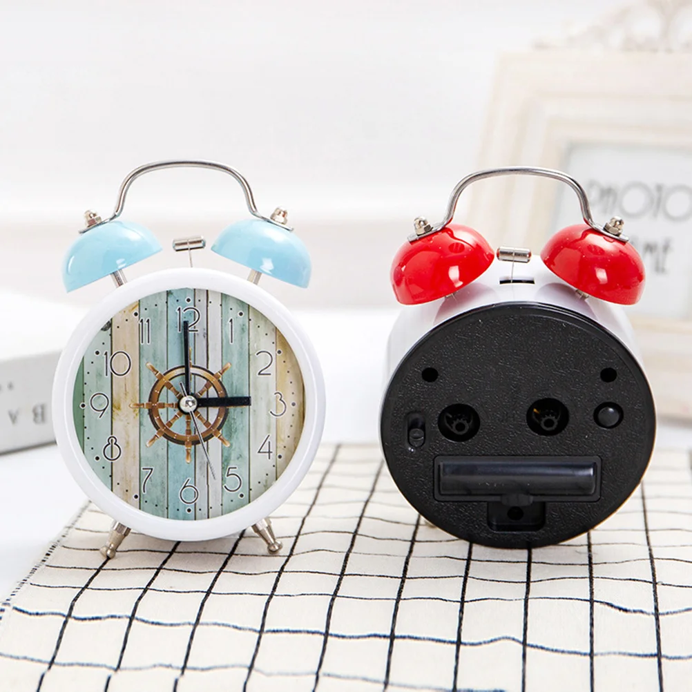 

1pc Cartoon Alarm Clock Candy Colored Round Kids Alarm Desktop Decoration Novelty Gift For Children No Needed