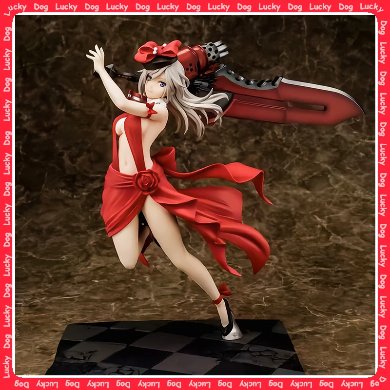 

25cm God Eater Alisa Deep Red Commemorative Dress Anime Girl Figure Model Statue Fans Collection Desktop Ornament Toys