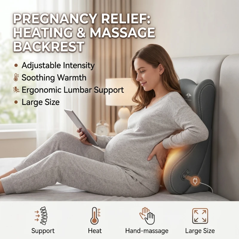 

High-quality Adjustable Massage Heating Sofa Pillow Headboard Cushion Hot Compress Waist Protection Pillow for Pregnant Women