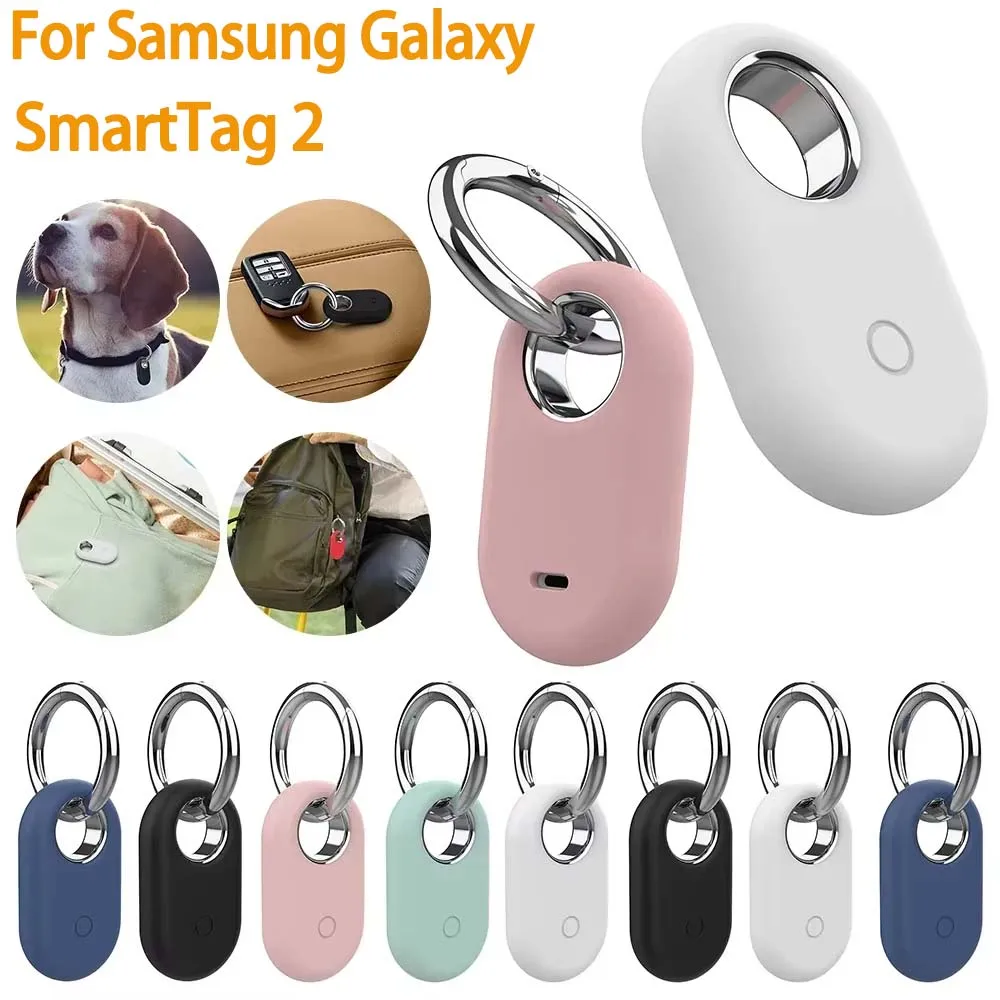 

1-2PCS For Samsung Galaxy SmartTag2 Locator Tracker Case Keychain Anti-Scratch Protective Skin Cover For SmartTag Tracker Holder