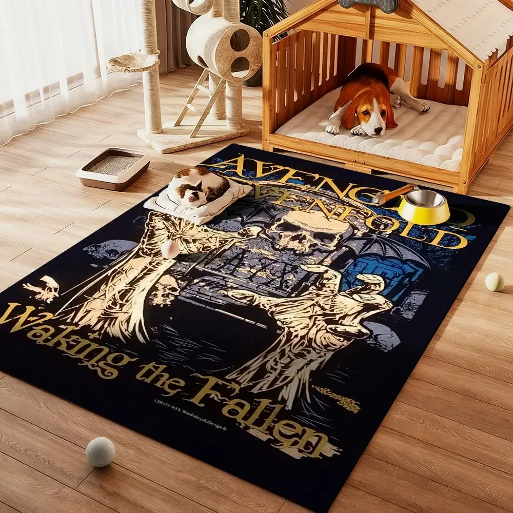 

A-Avengeds Sevenfolds Heavy Rock Floor Mat Diatom Bath Mat Absorbent Quick Dry Non-Slip TPR Backing Soft Plush Draining Rugs