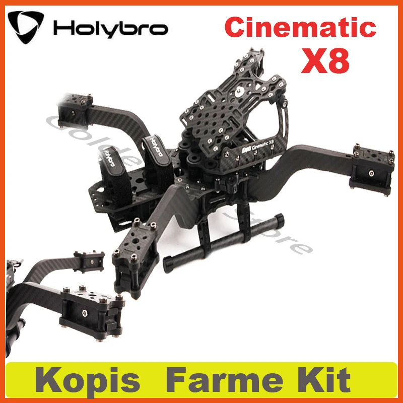 Holybro Cinematic X8 396mm Wheelbase 8inch Carbon Fiber Frame Kit 10mm Arm for RC FPV Cinewhoop Cinelifter Drones DIY Parts