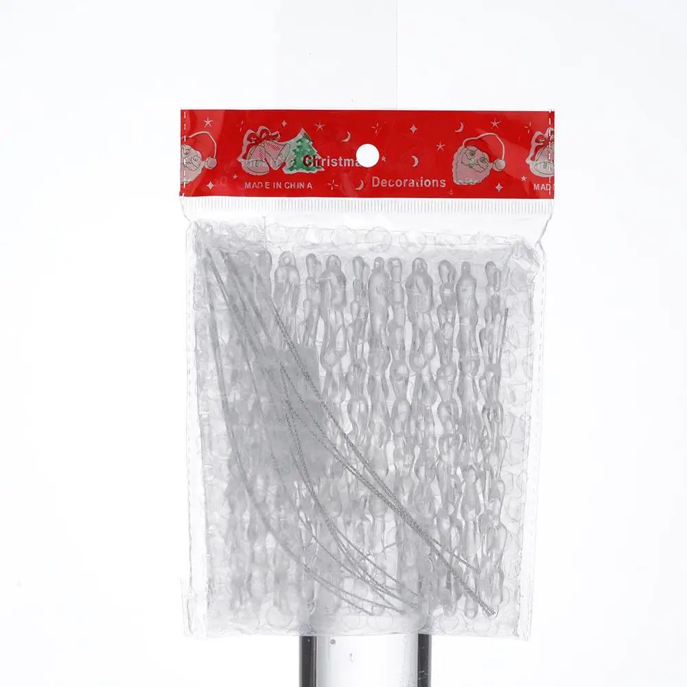 12Pcs Acrylic Crystal Simulation Ice Christmas Tree Hanging Ornaments 2025 Merry Christmas Decor For Home Xmas Gifts