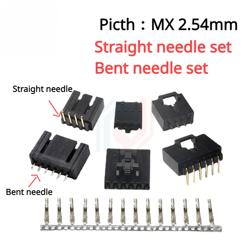 

10Sets MX 2.54mm Spacing DuPont Case Rope Lock Bend/Pluggable Terminal Block Rubber Housing Wiring Terminal Tjc8 Connector 2P 3P