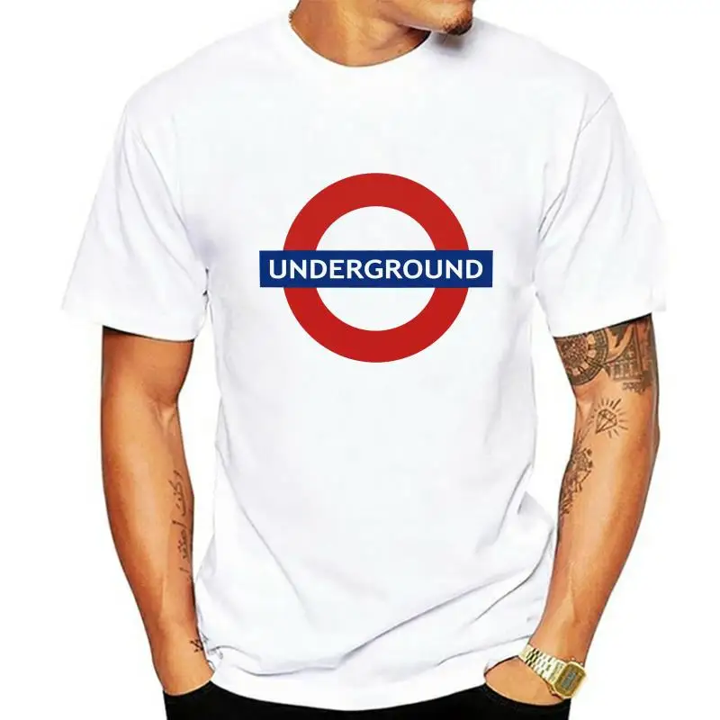 The Underground Logo Tee London Metro Railway Train England White T-shirt