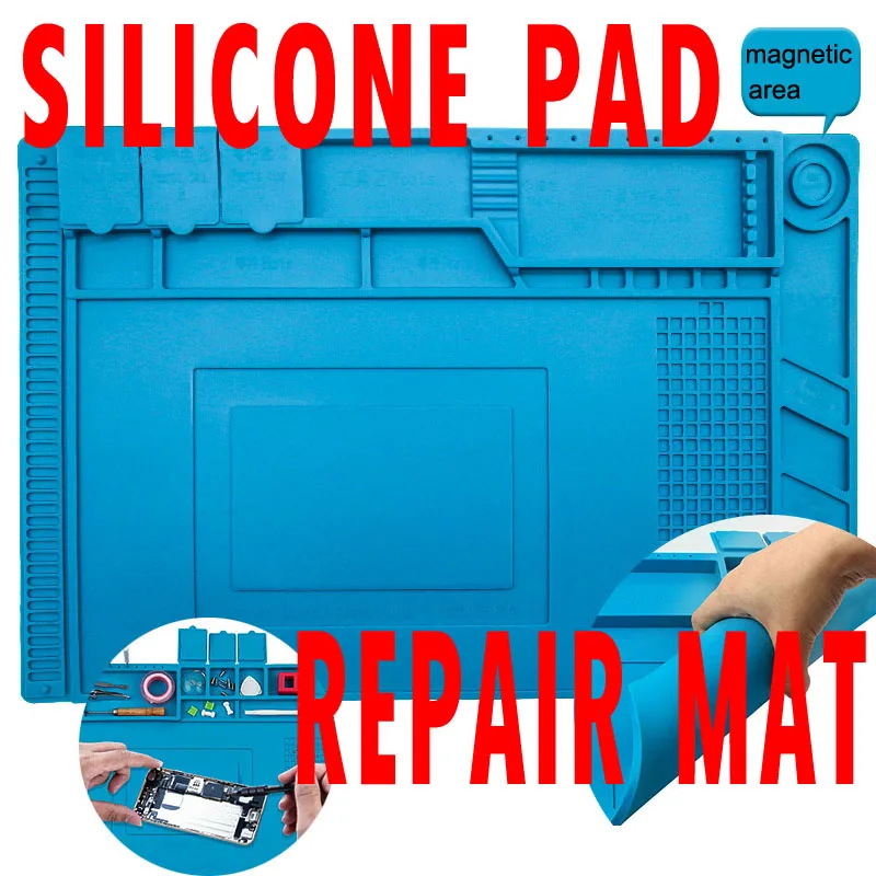 Watch Mobile Phone Camera Repair Silicone Pad Anti Slip Rubber Protective Repair Parts Box Mat Magnetic Heat Insulation Cushion
