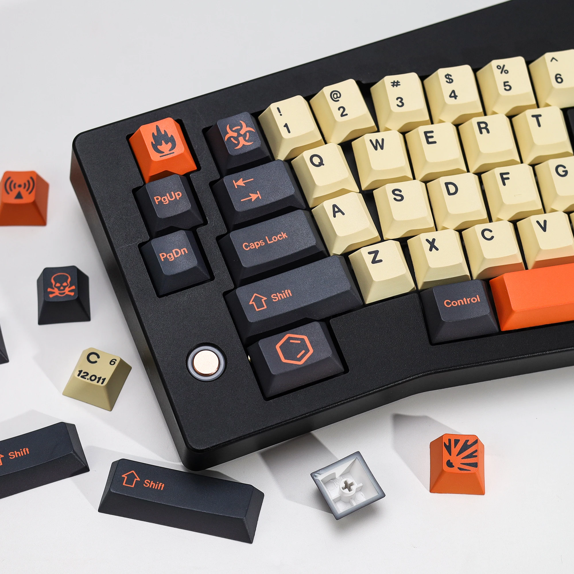 KBDiy GMK Tastenkappen Retro GMK Carbon Cherry Profil PBT Alice Tastenkappen Benutzerdefinierte DIY für MX-Schalter Gaming 60 Mechanische Tastatur KIT – Detail 17