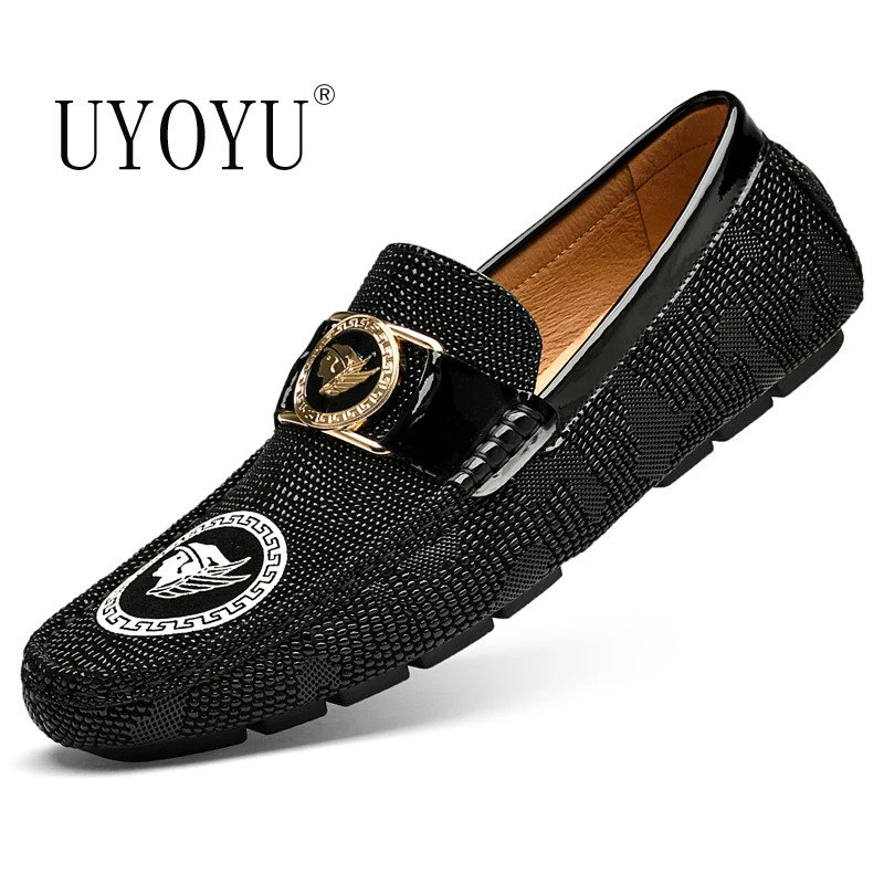 New Luxury Loafers Mens Italian Handmade Genuine Leather Business Soft Driving Shoes for Men Outdoor Fashion Casual Flats Office